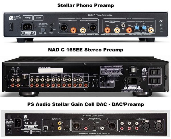 Different kinds of preamps have different types of inputs